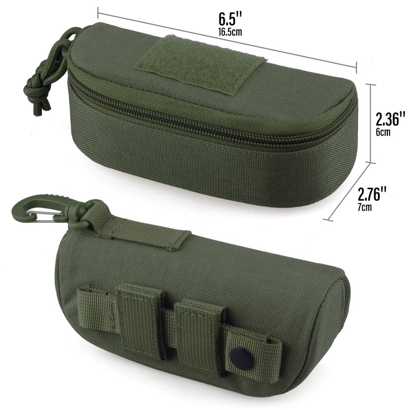 WYNEX Tactical Molle Glasses Pouch, Tactical Eyeglasses Hard Case Shockproof
