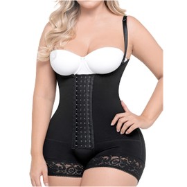 Sonryse 066 Fajas Colombianas Reductoras y Moldeadoras Postparto para Mujer Negro 5X-Large