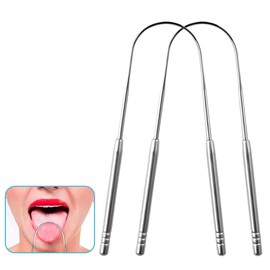 RAM® Zungenschaber 2 Stück U-förmige Zungenreiniger Edelstahl Zungenreiniger