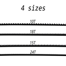 RHQFDM 24 Pieces Scroll Saw Blades With Spiral Teeth 133mm Fine Cut Scroll Saw Blades Set 10/15/18/24 Scroll Saw Blade With Pin for Scroll Saws Power Tool Accessories Woodworking﻿