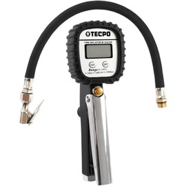 TECPO Digital Tyre Inflator 0-10 Bar Tyre Inflator Gun with Spiral Hose Air Hose