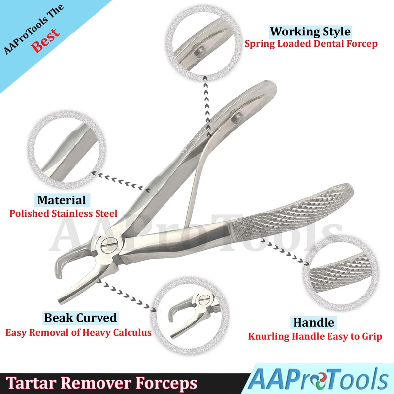 AAProTools Dental Tartar Forcep 4.5" Calculus Remover Tooth Scraper Veterinary