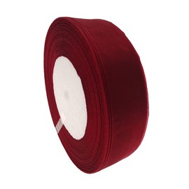FYdxeud Sheer Organza Ribbon for Gift Wrapping, Craft, Hair Bow, Wedding Deco … (Dark red, 3/4" x 50 Yards)