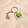 Lucky Four-Leaf Clover Keychain Keychain 3ea