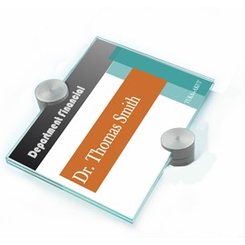 TUKA-i-AKUT TKD8301-A6-5x Office Door Sign A6 Clear Acrylic Info Sign Holder Transparent Office Sign for Self Labelling Sign 148 mm x 104 mm for Wall Mounting Screw-On Pack of 5