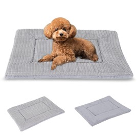 BVAGSS Orthopaedic Dog Bed, Washable Dog Cushion, Fluffy Dog Mat, Reversible Soft and Warm Dog Mat for Small, Medium, Large Dogs, XH079 (60 x 45 x 4 cm, Grey)
