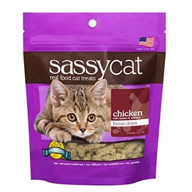 Herbsmith Sassy Cat Treats - Freeze Dried Chicken Treats â All Natural Treats for Cats - Limited Ingredient Cat Treat, 1.25 oz