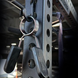 Topfinder 8PSC Squat Rack Accessories Hook Holder,Power Rack Attachments Hooks,DIY Storage Hook for Resistance Bands Barbell Collars and Gym Accessories (Black)