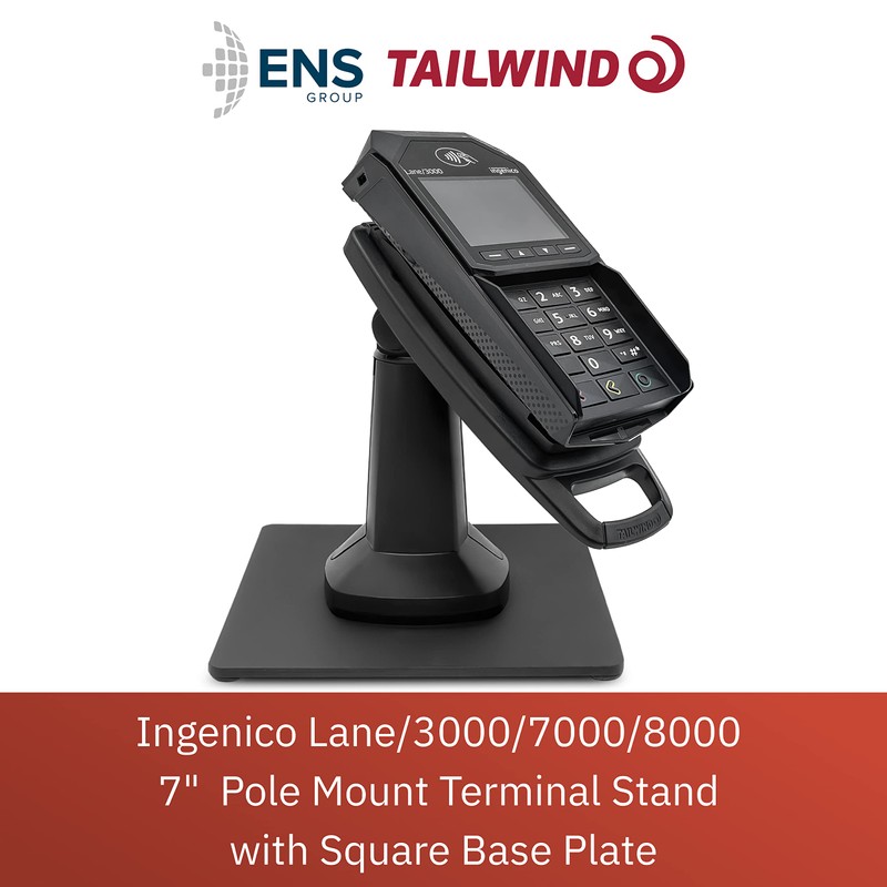 ENS Tailwind Ingenico Lane/3000/7000/8000 7" Latch and Lock Flexipole Plus