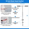 itayak Boat Sand Anchor, 34Inch Length 316 Stainless Steel Screw