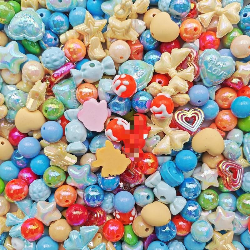 Acrylic Beads Mix(16mm)-Beading making-Bead Assortmens-DIY:_Light Blue_650ml