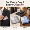 Men's Cotton Plaid Handkerchiefs 6-Pack – 17-Inch Soft Pocket Square