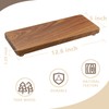 SINOKF 12.6"x5" Solid Teak Wood Riser & Tray - Farmhouse