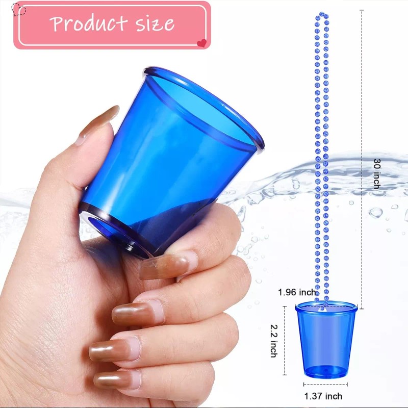Lecute 6 Collares Vaso Neon Tequilero Shot Batucada Mardi Gras