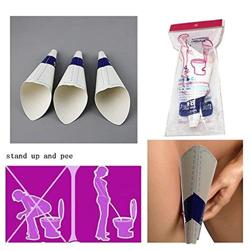EROSPA® - Women's Cardboard Urinal Standing Toilet - Pack of