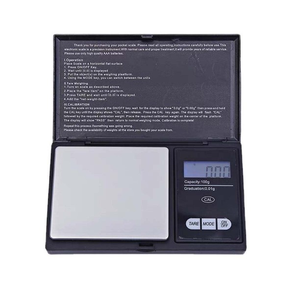 Digital Pocket Scale, Portable Digital Scale with Back-lit LCD Display,