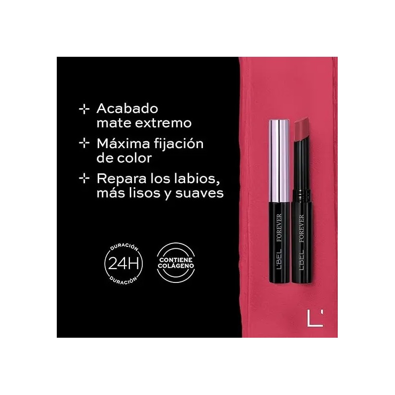 L'bel Forever Labial Mate En Barra De Larga Duración 2g