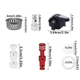 Generic Replacement Parts Steam Release Handle,Float Valve,Anti-Block Shield and Sealing Ring for Instant Pot LUX 3, 5, 6, 8 Quart, IP-LUX Mini,IP-LUX50,IP-LUX60 and IP-LUX80, DaoCheng21LUX, Silver