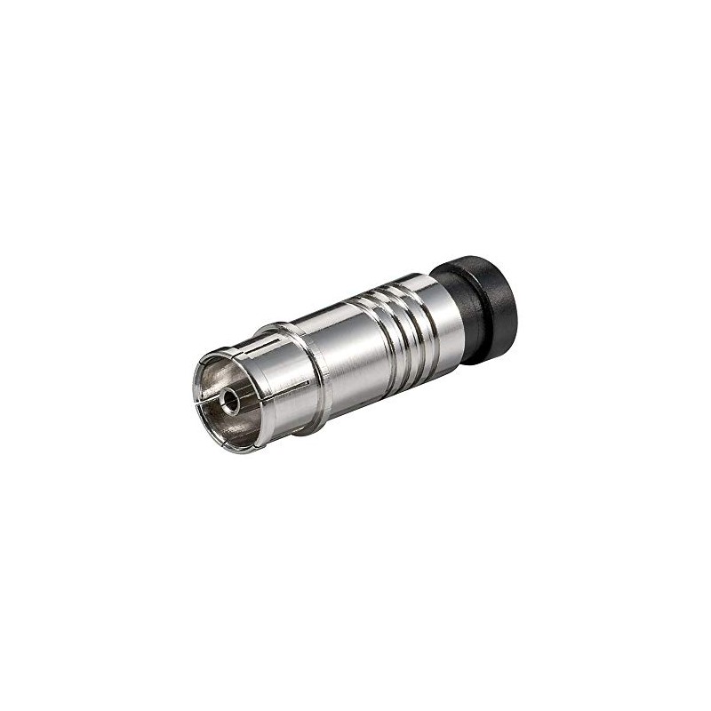 Goobay 5 x Metal Coaxial Compression Coupling for 7mm OD