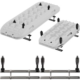 ALL-TOP Recovery Board Mount Kit, Universal Bracket for Traction Tracks, Adjustable DIY Lockable Pin Set for Roof Rack, Crossbar & Cargo Basket