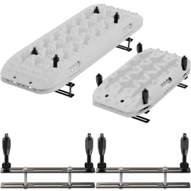 ALL-TOP Recovery Board Mount Kit, Universal Bracket for Traction Tracks, Adjustable DIY Lockable Pin Set for Roof Rack, Crossbar & Cargo Basket