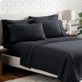 Bare Home Hotel Luxury King Sheet Set, Extra Soft - 6 Piece Set - Deep Pockets - Easy Fit - Cooling & Breathable - Wrinkle, Fade, Stain Resistant - Set Includes 4 Pillowcases (King, White)