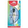 Maped Precision Metal Bow Compass & Protractor, 3 Piece Set