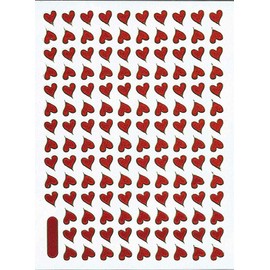 XIAXIN Waterproof Hologram Glitter PVC Heart Sticker Sticker Set Weatherproof Waterproof Heart Character Suitcase Nameplate Locker Indoor Outdoor Use TSS-626+TSS-627 (1 Piece, Red)