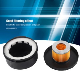 80mm Air Compressor Silencer, Plastic Shell Round Muffler 3/4 25mm Air Filter Intake Filter for Screw compressors and Piston compressors