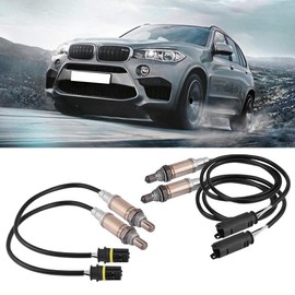 Ymiko Sensor de Oxígeno, 4 Sensores de Oxígeno O2 Aguas Arriba y Abajo Compatibles con 323i 325i X3 X5 E39 E46