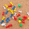 100 Multi Coloured Push Pins - Drawing Pins With Storage