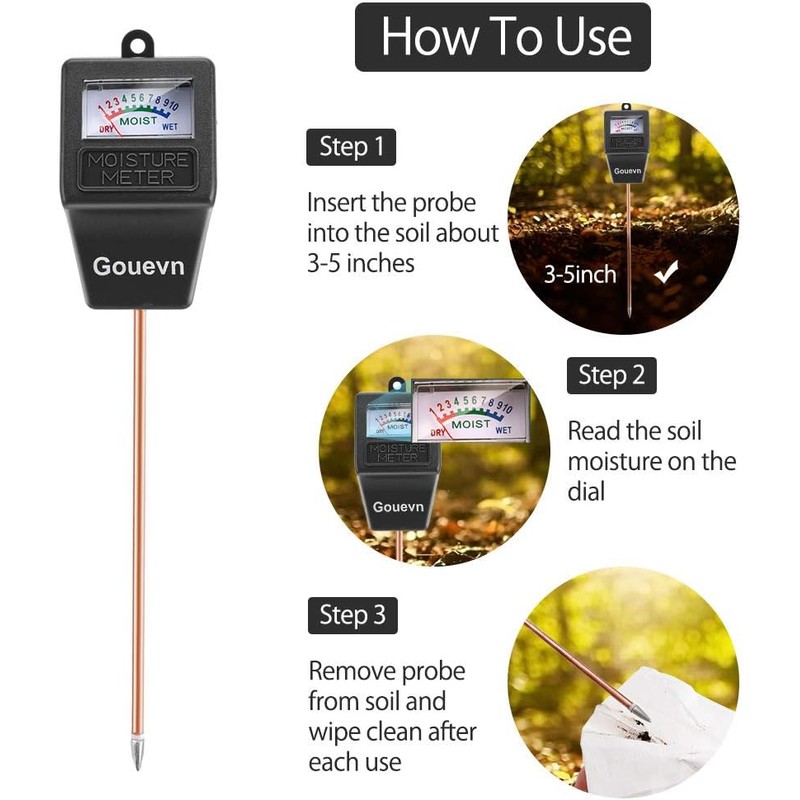 Soil Moisture Meter, Plant Moisture Meter Indoor & Outdoor, Hygrometer