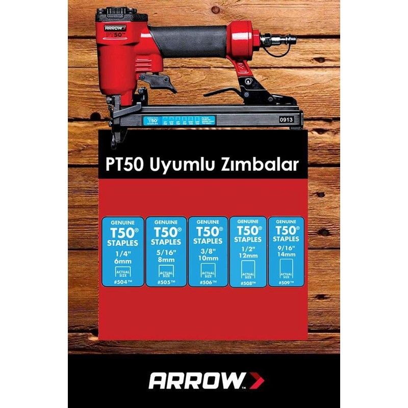 Pneumatic Stapler, Steel, Adjustable