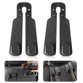 Pack of 2 Car Storage Hooks, Universal Car Hook Back Seat, Headrest Hook Storage Hooks for Car Seat, Headrest Hooks for Purses and Bags, Car Hooks (Black)