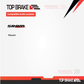 Top Brake BD21 Disc Mountain Bike Brake Pads Compatible with SRAM Maven Extra Large | MTB, Downhill, Trail Bikes | Ceramic Compound, Silent Option, Performance Version, Red (PIN Included)