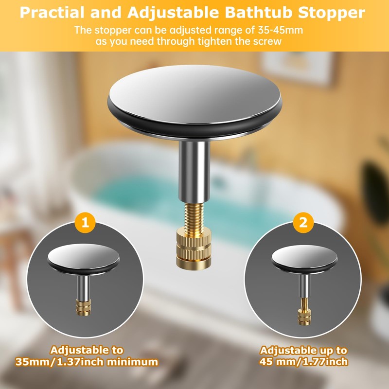 1 x Bath Plug Sink Plug 43 mm Bath Plug