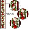 Nepnuser Black and Red Buffalo Check Plaid Christmas Table Runner