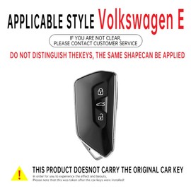 OTMIK Zinc Alloy Leather Car Key Cover Suitable for VW Volkswagen Golf 8 MK8 ID.3 ID.4 Cupra Skoda Octavia A8 Seat Leon MK4 Formentor Tarraco Key Cover Accessories, Matt Black