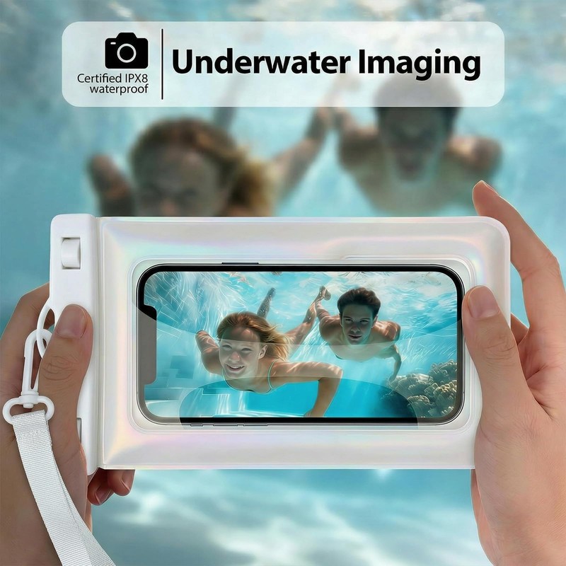 Foweroty IP68 Waterproof Phone Pouch for iPhone17 Pro Max/16/15/14 &