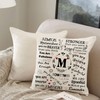 HKTNGEX Inspirational Throw Pillow Cover Gift,26 Letter Initial Alphabet A-Z