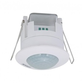 Built-in Motion Sensor IP20 Detector White Compact (2.87" x 3" x 3") 6.1D Cut with 360 Degree Coverage and Range of up to 20 Feet Ideal for Security