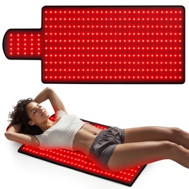 36.3"*15.8" Body Red Light Therapy Mat, Eligible Red Light Therapy Blanket, 325pcs 2in1 LEDs(660nm& 850nm), Premium Leather, Adjustable Timer & Intensity