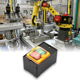 Waterproof Push Button Switch On/Off Start Stop Switch Start Stop Switch Electric Motor Switches Mechanical Equipment Control for Table Saws Dust Collectors Drill Press