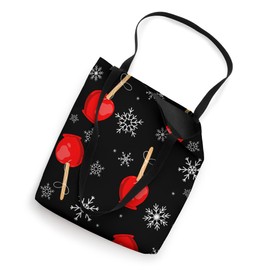 christmas red candy apples black Tote Bag