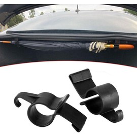 2 Pcs Car Umbrella Holder,Trunk Hooks Hanger Holder Clip,Universal Headrest Organizer Clip Portable Umbrella Trunk Back Car Purse Stand Bags Holder, Multifunctional Car Back Seat Hanging Hooks