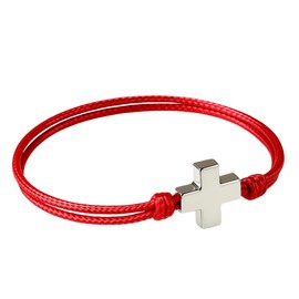 TClaudia Pulsera de Hilo Rojo con Cruz Suiza en Plata 925 - Protección y Estilo, Joyería para Mujer y Hombre, Regalo Significativo, Pulsera Ajustable