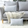 Artscope Cushion Covers Set of 2 Linen Decorative Square Pillowcases
