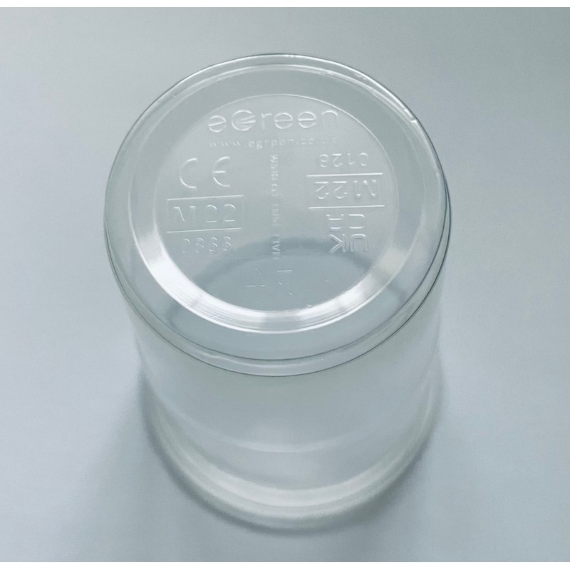 eGreen 100 Premium Disposable Cups, Strong Extra Clear Polypropylene (PP)