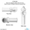 Drain Line Adapter (DLA) with 1/4-inch Quick Connect Fitting for