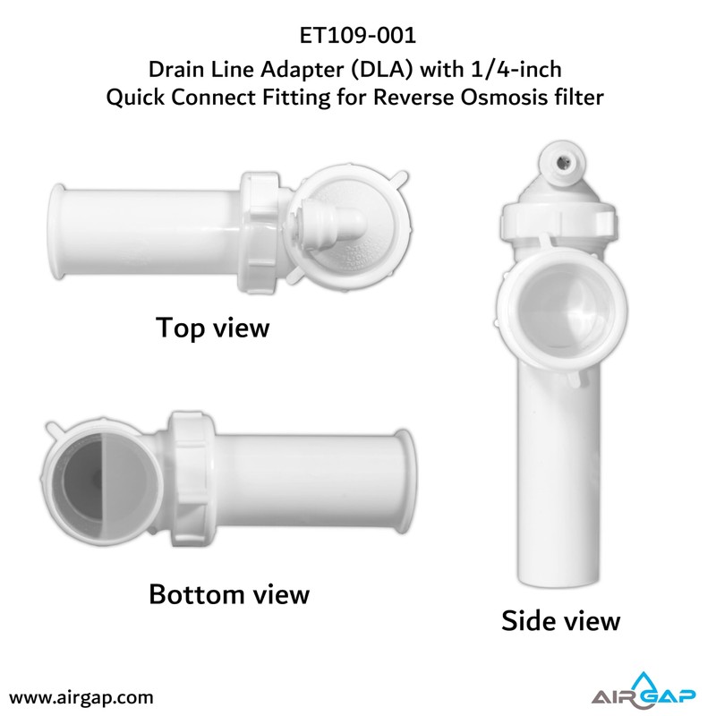 Drain Line Adapter (DLA) with 1/4-inch Quick Connect Fitting for